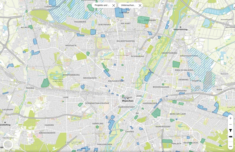 Bauvorhaben und Bauprojekte in München - Karte (2026)